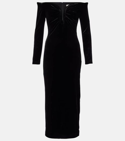 Off-shoulder midi dress