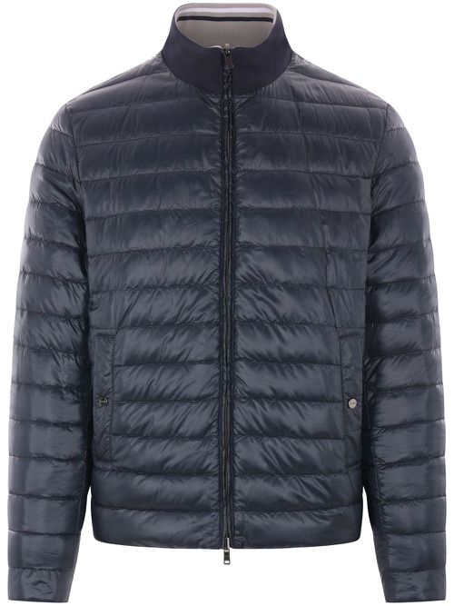 Reversible quilted jacket - Blue