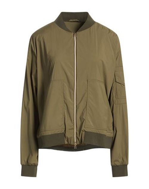 Woman Jacket Military green Size 4 Polyamide, Elastane