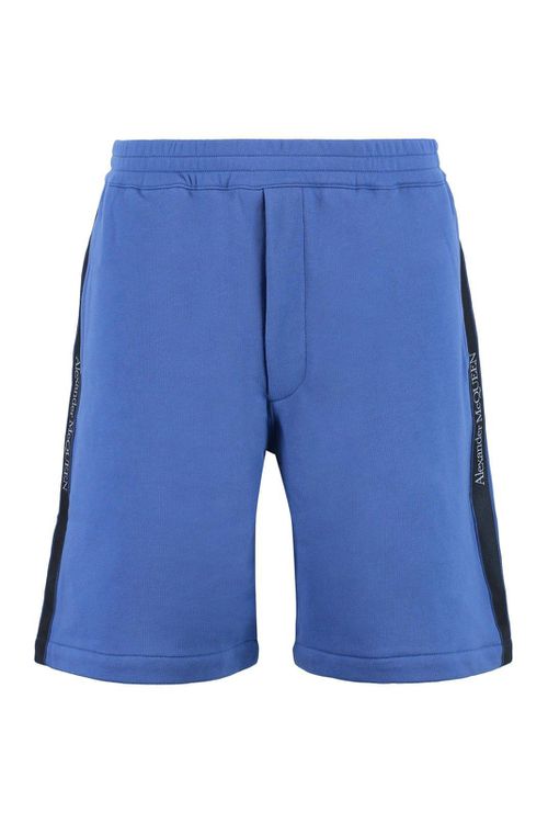 Logo-tape Elasticated Waistband Jersey Shorts