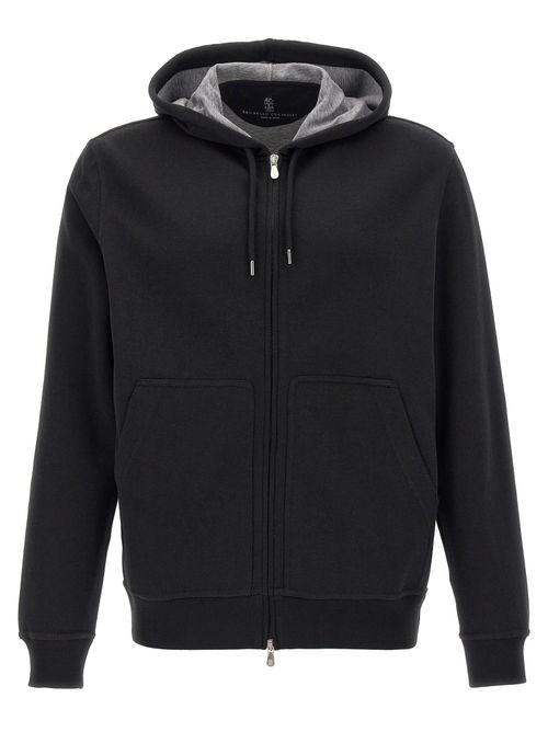 Cotton-Cashmere Blend Hoodie — Black