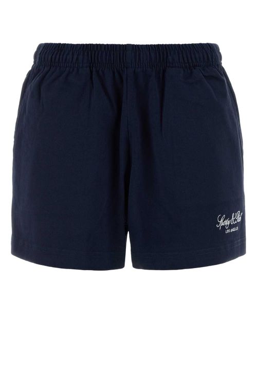 Embroidered Bermudas — Navy