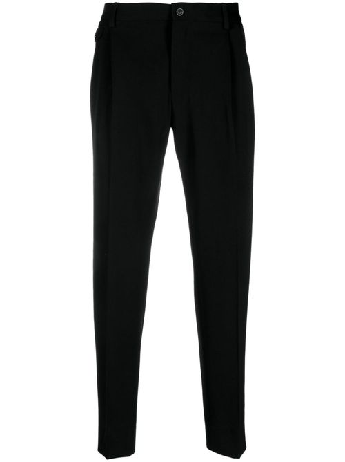 Tailored virgin-wool trousers - Black