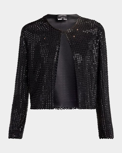 Embroidered Silk Topper Jacket