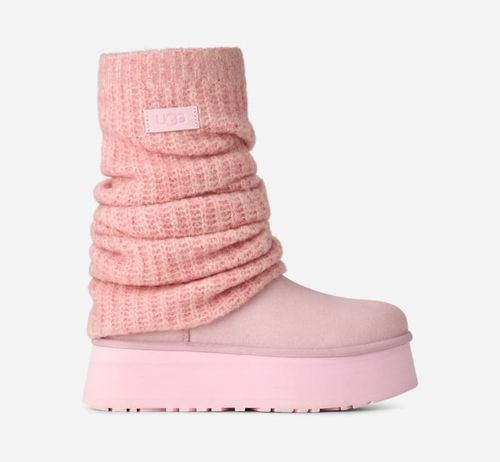 ® Women's Classic Mini Dipper Legwarmer Knit Classic Boots in Ribbon Candy