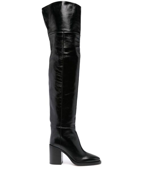 Ophelia 95mm leather boots - Black
