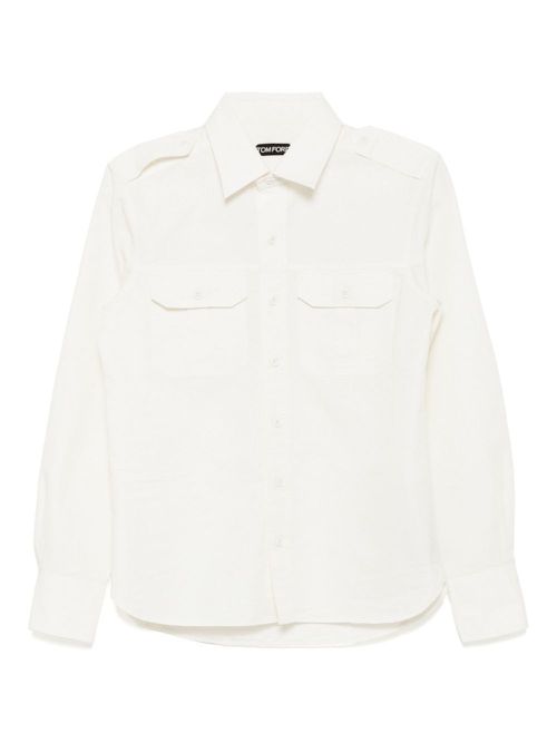 TOM FORD poplin shirt - Neutrals