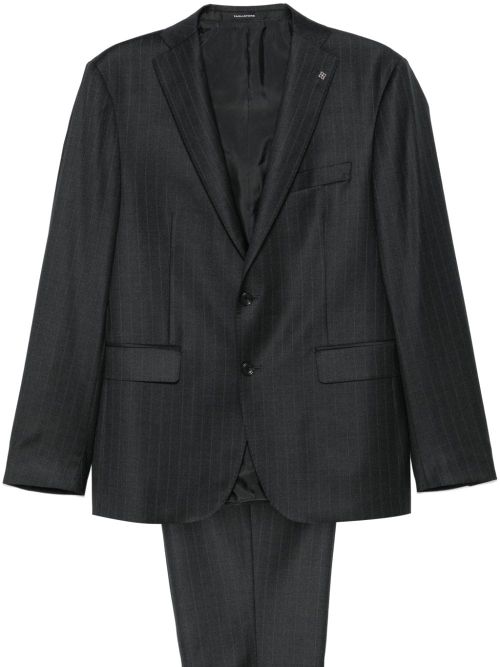 Pinstripe-pattern suit - Grey