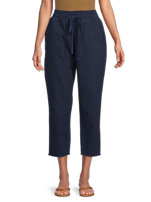 Women's Ali Cropped Drawstring Pants - Navy - S