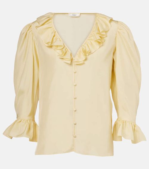 Chloé Ruffled silk habutai blouse