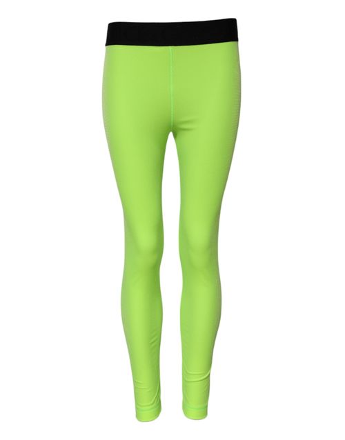 Nylon Stretch Leggings — Green