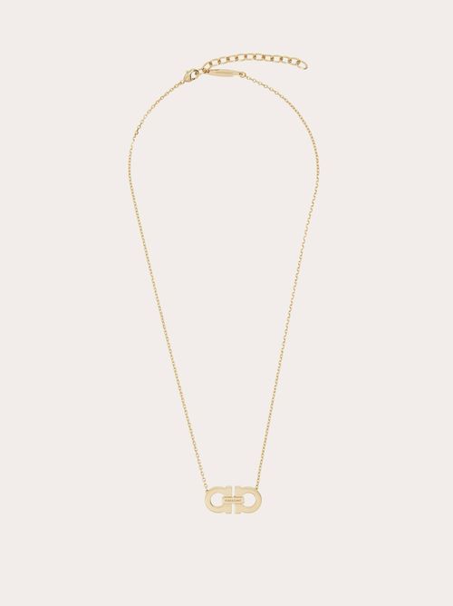 Women Gancini pendant necklace Gold