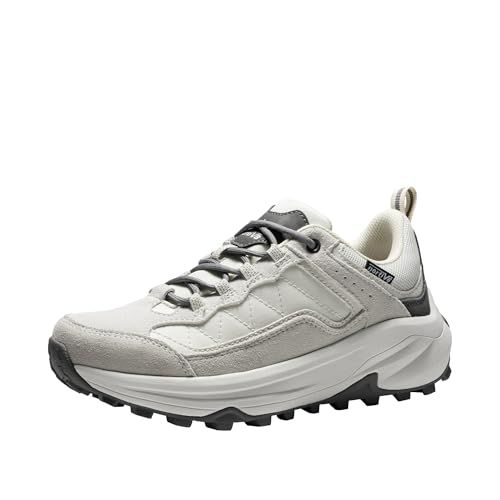 NORTIV 8 Women's Waterproof Hiking Shoes with Arch Support Outdoors Leather Walking Trekking Camping Tennis Workout Cross Training Sneakers Wicklow