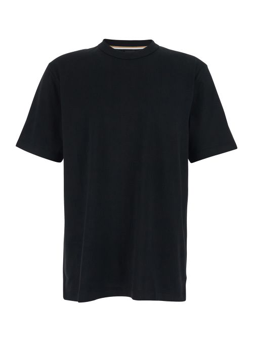 Logo-Embroidered Cotton T-shirt — Black