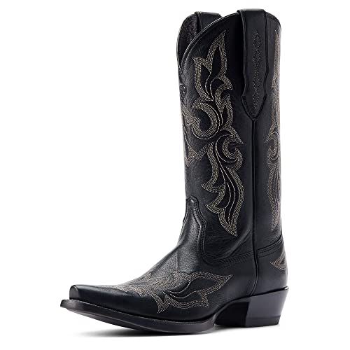 ARIAT BMVY9 Womens Jennings StretchFit Western Boot Black Deertan