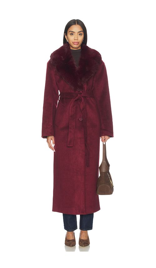 LAMARQUE x REVOLVE Tillie L Coat in Burgundy. S also in L