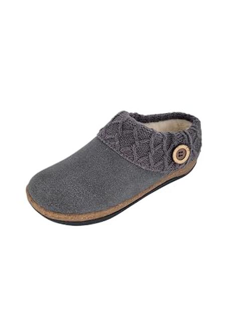 Clarks Womens Slipper Knitted Sweater Collar Clog