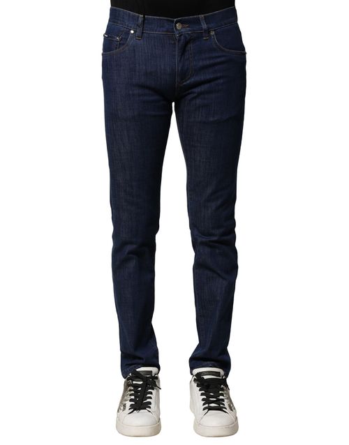 Cotton Stretch Skinny Jeans — Blue
