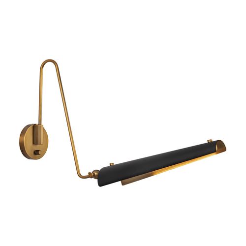 Matte Black Vintage Brass LED Vanity from the Osorio Collection