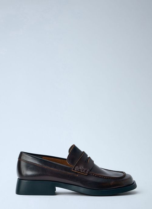 Donna Leather Loafers - Woman Loafers Brown Eu