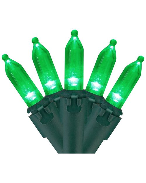 Northlight 100 Green LED Mini Christmas Lights 33ft Green Wire