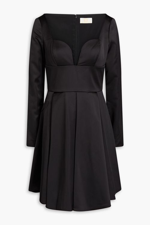 Sara Battaglia - Satin mini dress - Black - IT 46