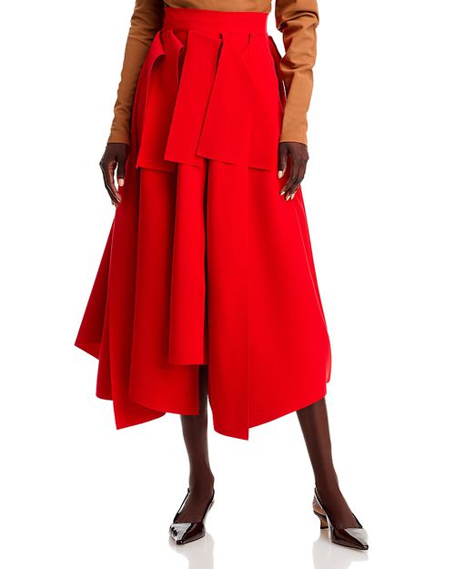 A. w.a. k.e. Mode Pieced Asymmetric Skirt
