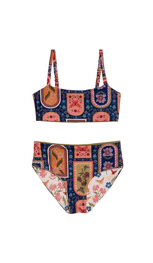 Agua Bendita Sky Fiore Bikini Set in Black,Brown. 2. Also