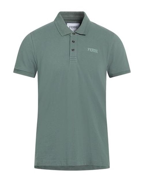 Man Polo shirt Sage green Size L Cotton