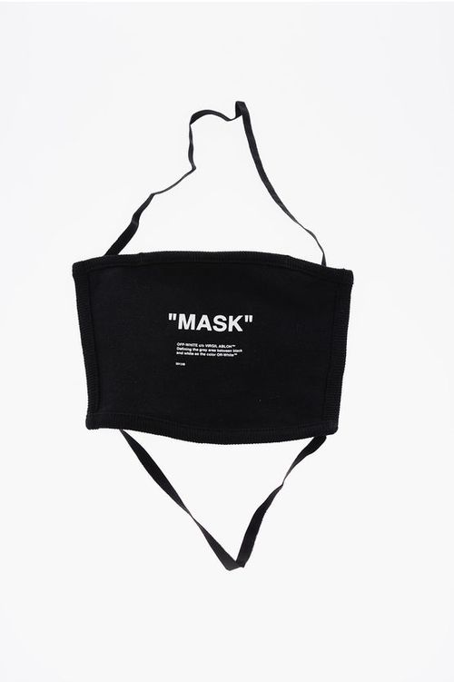 Solid color QUOTE face mask with print Größe Unica