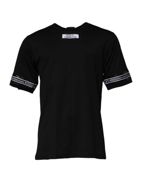 Logo-Printed Cotton T-Shirt — Black