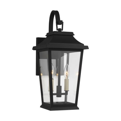 Visual Comfort Studio Warren 2-Light Outdoor Wall Light in Textured Black by Sean Lavin