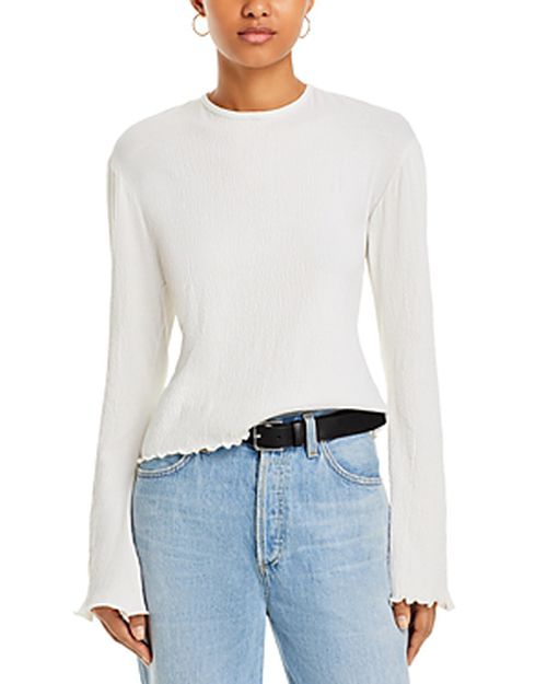 Crinkle Long Sleeve Tee