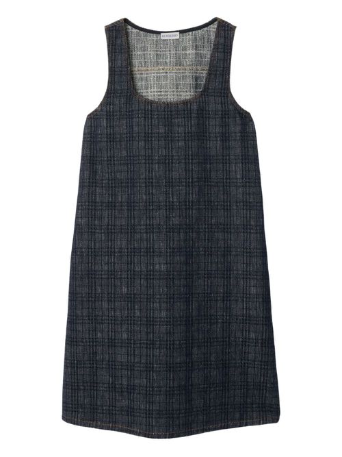 Burberry checked denim dress - Blue