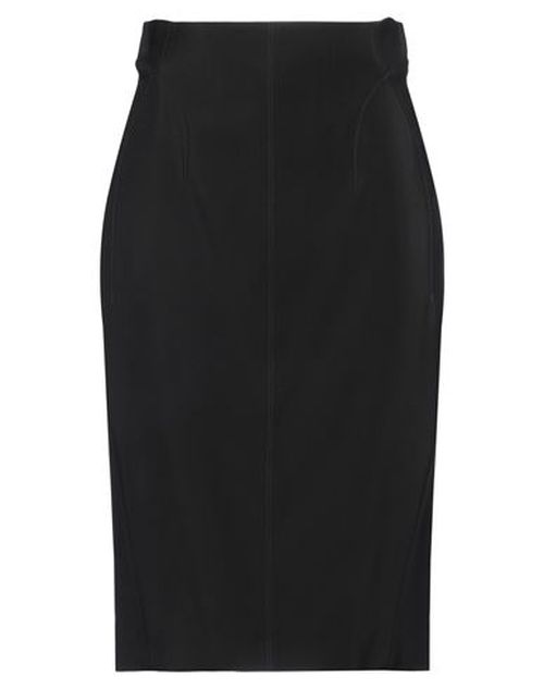 Mugler Woman Midi skirt Black Size 6 Viscose, Virgin Wool