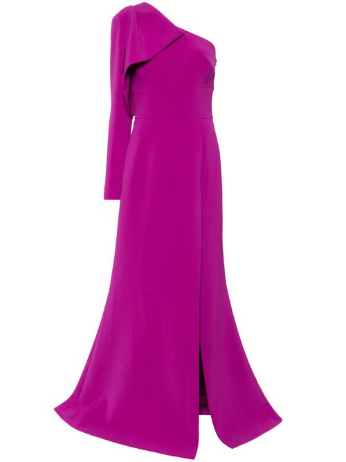 One-shoulder asymmetric gown - Purple