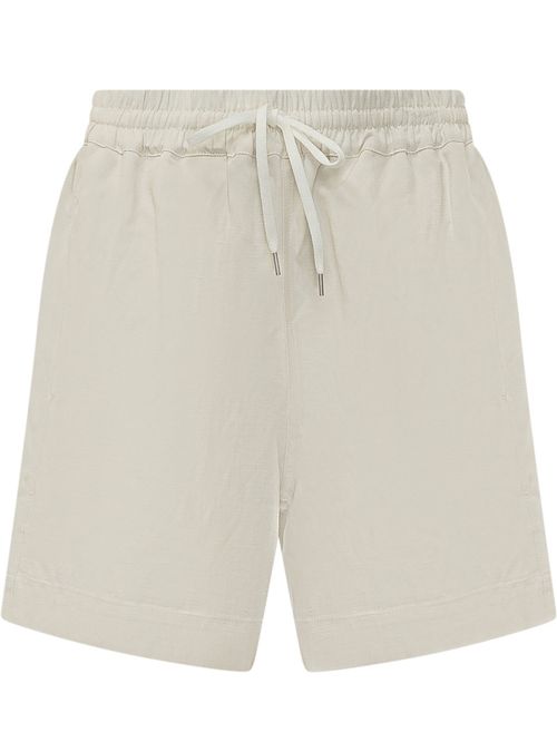 White Solid Shorts