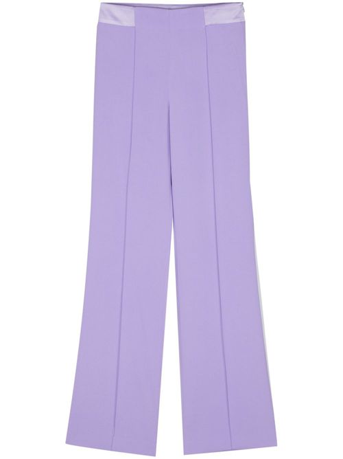 Straight-leg crepe trousers - Purple