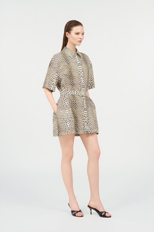 Pop Jaguar Print Mini Dress