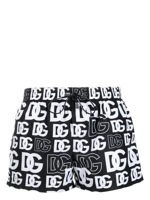 Logo-print swim shorts - Black