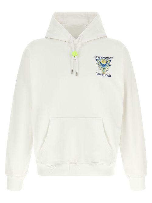 Logo-Embroidered Organic Cotton Hoodie — White