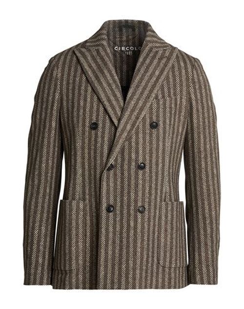 Man Blazer Brown Size 38 Cotton, Elastane