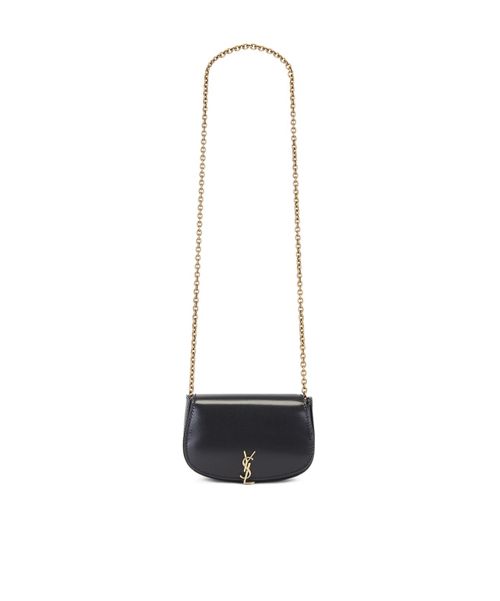 Logo Plaque Foldover Top Mini Clutch Bag