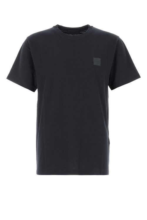Logo-Patch Cotton T-Shirt — Navy