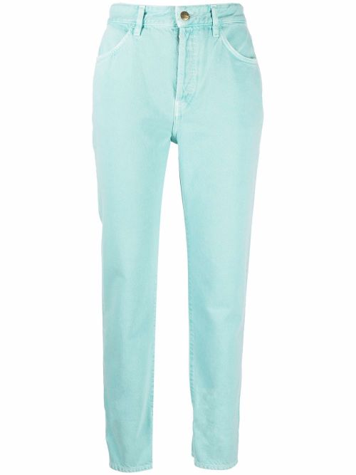 Logo-patch straight-leg jeans - Blue
