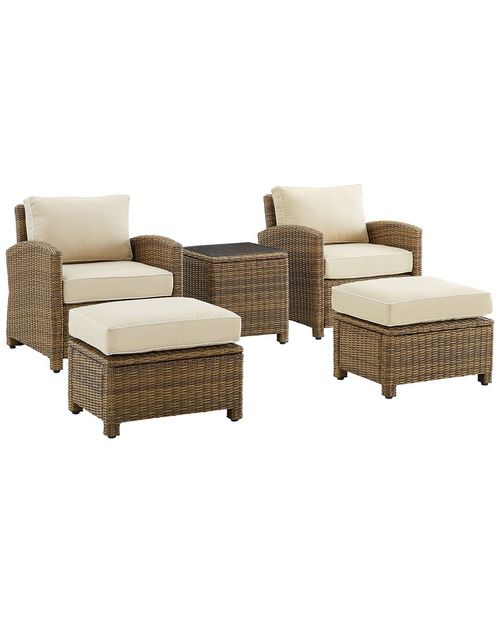 Bradenton 5Pc Outdoor Wicker Chair Set