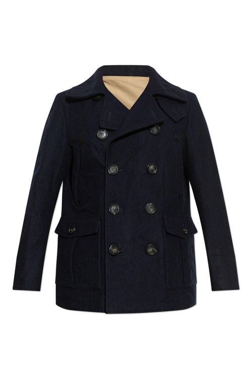 Double-breasted Straight Hem Coat