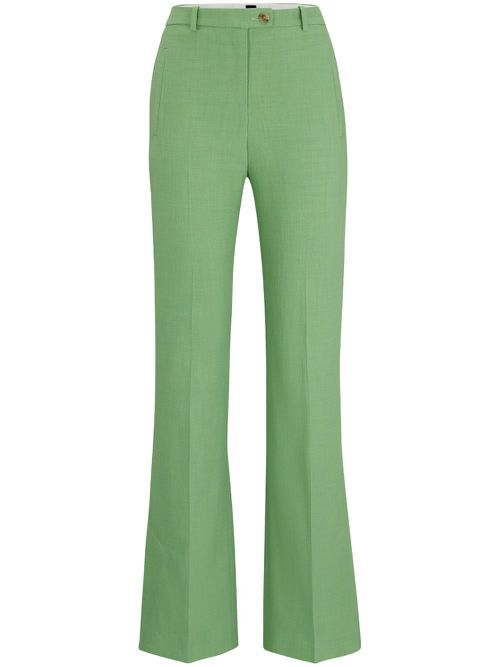 Flared tailored trousers - Green