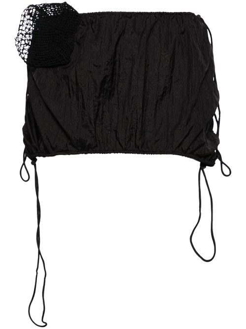 Chute drawstring miniskirt - Black