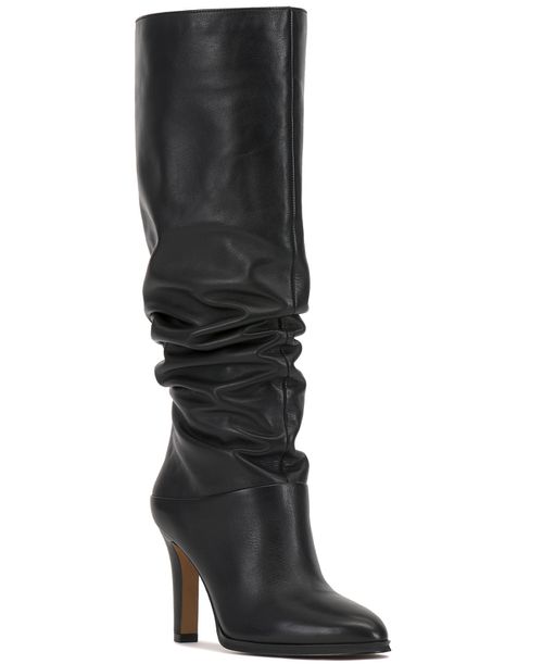 Women's Sorina Slouchy Knee-High Dress Boots - Black Leather